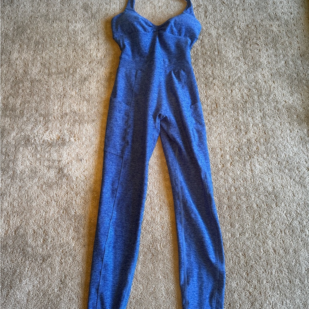 Bombshell Sportswear Blue Heathered Jumpsuit